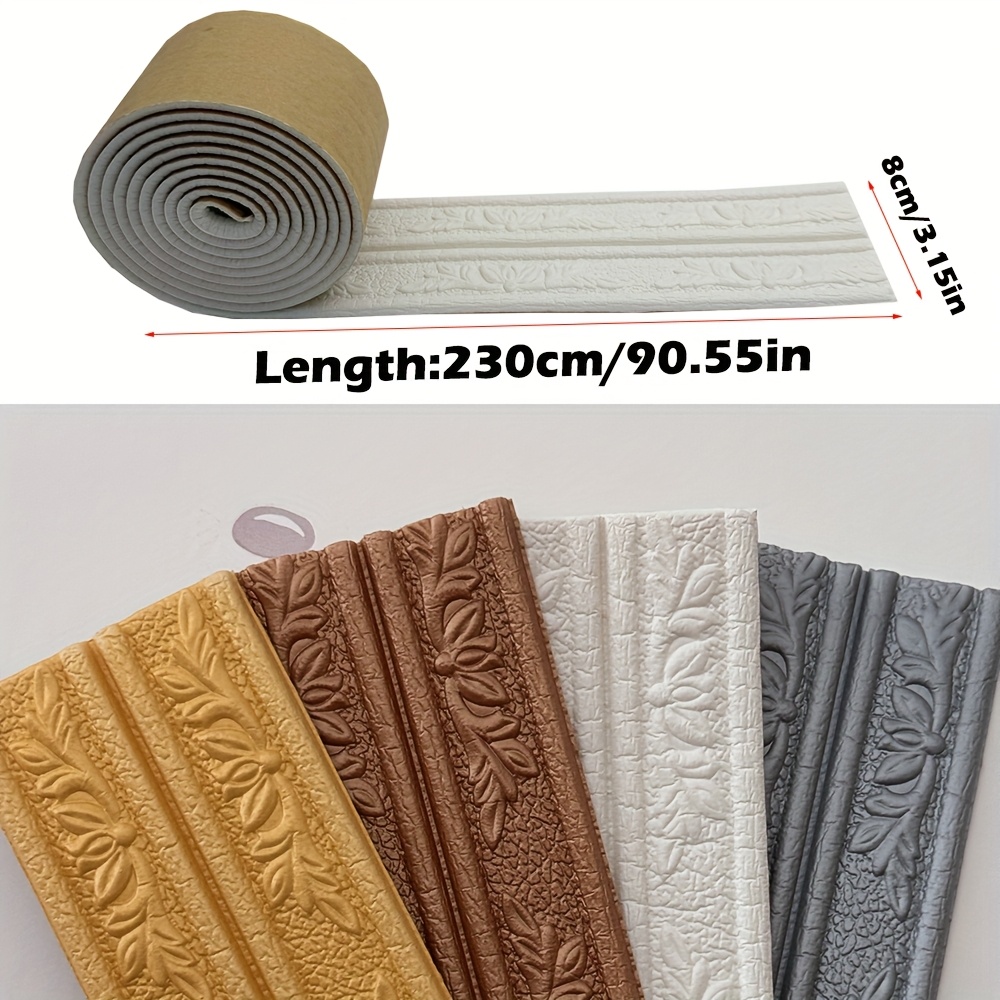 2pcs Emboss Self Adhesive cell - Baseboard Molding Trim ulasan dan harga